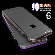 雪奈儿 金属边框手机壳套保护壳新款 适用于苹果iPhone6/Plus 4.7英寸 利剑i6土豪金5.5