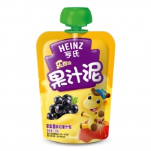 亨氏 (Heinz) 乐维滋果汁泥-苹果黑加仑 (1-3岁适用) 120g