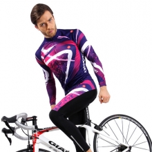 LB英国品牌 秋冬季加厚抓绒骑行服长袖套装 自行车男女单车骑行服