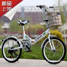 厂家直销带减震20寸成人儿童变速折叠自行车男女式代驾礼品单车