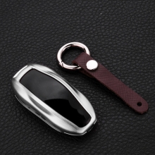 厂家直销Tesla特斯拉汽车钥匙包ModelS ModelX汽车铝合金钥匙套壳