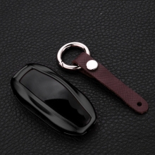 厂家直销Tesla特斯拉汽车钥匙包ModelS ModelX汽车铝合金钥匙套壳
