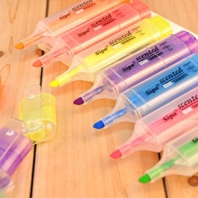 香味荧光笔彩色记号笔韩国文具多色入糖果色荧光标记笔